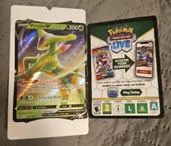 Pokemon TCG Virizion 6 Packs Of Trade Cards & PROMO CARD & TCG LIVE CODE CARD - Image 2