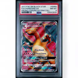 PSA 8 Charizard GX Full Art Black Star Promo 2017 Pokemon Card #SM60 - Image 1