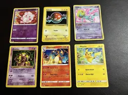Pokemon 6 Card Lot Pikachu Charizard Mewtwo - Image 1
