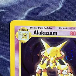 PoKeMoN POKEMON CARD ALAKAZAM BASE 2 SET RARE HOLO 1/130 LP - Image 2