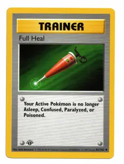 Pokemon Card: Full Heal 82/102 1st Edition Base Set Shadowless! EXC - Image 1