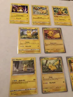 Lot of 8 Pikachu and Raichu Pokemon Cards - Image 2