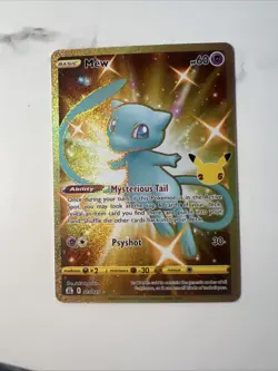 Mew 025/025 Celebrations 2021 Secret Rare Gold Pokemon Card TCG - Image 1