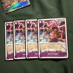 4x Gol D Roger Promo P-107 English One Piece Card Game TCG Playset - Image 1