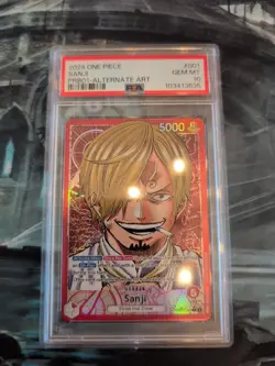 Sanji PRB01-001 Leader English Alt Art One Piece Card Game PSA 10 - Image 3