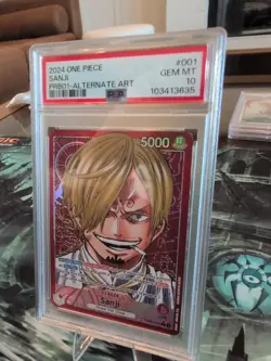Sanji PRB01-001 Leader English Alt Art One Piece Card Game PSA 10 - Image 5