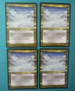 Magic the Gathering MTG Alliances WINTER'S NIGHT X 4 LP/EX Rare 1996 NICE! - Image 2