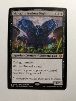 MAHA, ITS FEATHERS NIGHT Bloomburrow BLB Magic MTG 100 - Image 1