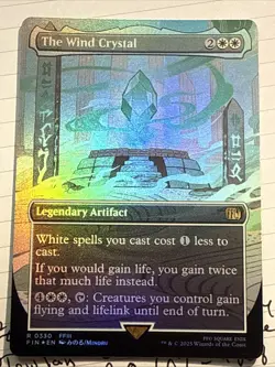 MTGFinal Fantasy The Wind Crystal Borderless Foil Magic Commander NM - Image 1