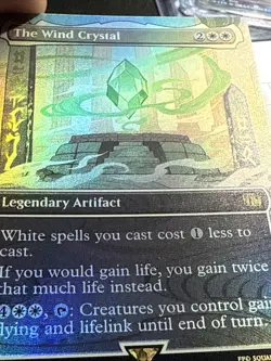 MTGFinal Fantasy The Wind Crystal Borderless Foil Magic Commander NM - Image 2