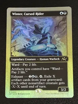 MTG Aetherdrift Winter, Cursed Rider First-Place Foil 0494 NM Rare - Image 1
