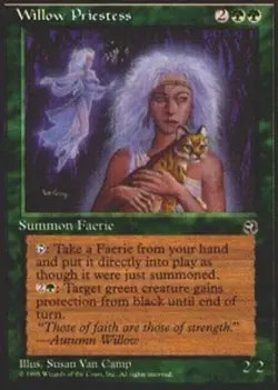 [1x] Willow Priestess Slight Play, English Homelands MTG Magic - Image 1