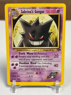 2000 Pokemon #29/132 Sabrina's Gengar (Gym Challange) LP - Image 1