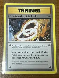 Pokemon TCG Trainer Charizard Spirit Link 75/108 Reverse Holo NM - Image 1