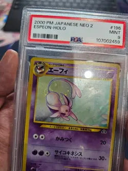 2000 POKEMON JAPANESE NEO 2 196 ESPEON-HOLO | PSA 9 - FART SWIRL 💨💨💨 - Image 1