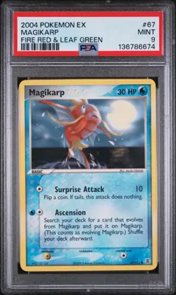 PSA 9 MINT 2004 POKEMON EX FIRE RED & LEAF GREEN #67 MAGIKARP POP 49 💎✨💦 - Image 1