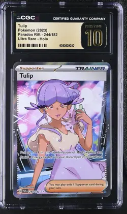 Pokemon Tulip 244/182 Ultra Rare Paradox Rift - CGC 10 PRISTINE - Image 1