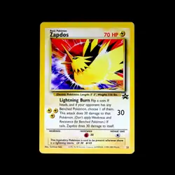 1999 Pokemon - Zapdos 23 Black Star Promo 23 Lightly played LP Vintage - Image 1