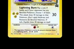 1999 Pokemon - Zapdos 23 Black Star Promo 23 Lightly played LP Vintage - Image 4