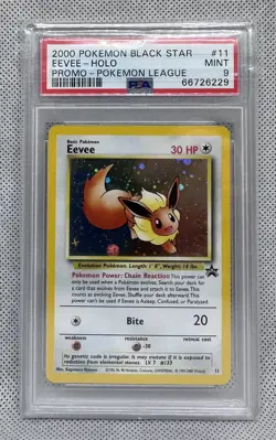 **PSA 9 MINT** EEVEE HOLO 2000 POKEMON BLACK STAR PROMO - POKEMON LEAGUE - Image 1