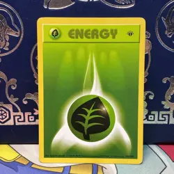 1999 Pokemon Base Set 1st Edition (Shadowless) #099/102 Grass Energy LP - Image 1