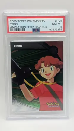 2000 Pokemon Topps Series 2 H & V Todd HOLO Blue Logo #HV3 PSA 8 NM-MT! - Image 1