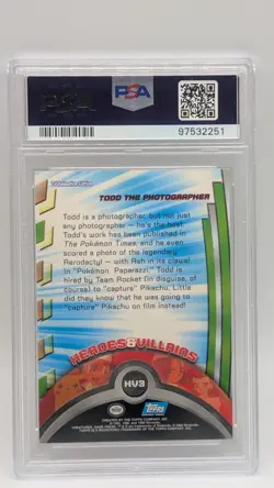 2000 Pokemon Topps Series 2 H & V Todd HOLO Blue Logo #HV3 PSA 8 NM-MT! - Image 2