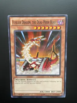 Yugioh Fusilier Dragon, The Dual-Mode Beast SDMP-EN015 1st Edition Common LP - Image 1