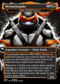 Michaelangelo -Yuriko, the Tiger's Shadow |MTcG| Stand In - Custom Card -TMNT - Image 1