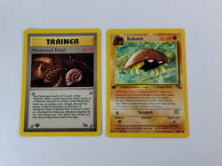 Pokemon Card 1st Edition Fossil Kabuto & Mysterious Fossil US - Image 1