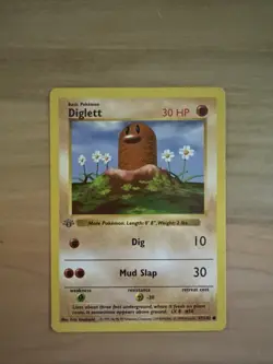 Pokemon Card - 1st Edition Diglett Base Set (Shadowless) 47/102 - Image 1