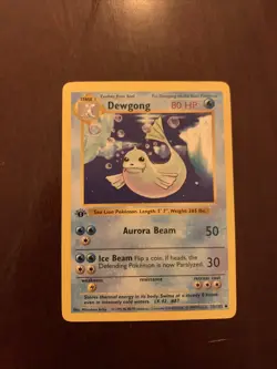 First Edition Dewgong 025/102 Base Set (Shadowless) Pokemon Card - Image 1