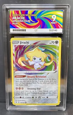 ACE 9 Jirachi 119/185 Vivid Voltage Amazing Rare Graded MINT Pokemon Card - Image 1
