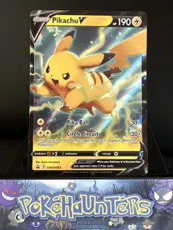Pokemon Card Pikachu V SWSH063 SWSH Black Star Promo Holo Rare NM - Image 1