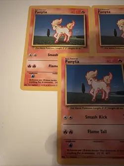 Pokemon Base Set Ponyta Card #060/102 Near Mint Lot of 7 Cards! - Image 2