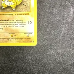 Pokemon TCG Sandshrew Base Set 1st Edition Shadowless Card 62/102 - Image 5