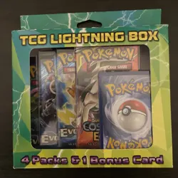 Pokemon TCG Lightning Set Booster 4 Packs 1 Bonus Card Coin NEW - Image 1