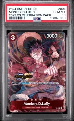 PSA 10 Monkey D Luffy P-006 Championship CS Celebration 2023 One Piece Card - Image 1
