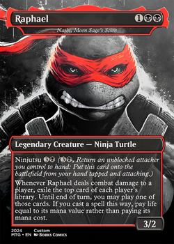Raphael 'Nashi, Moon Sage Scion' |MTcG| Stand In - Custom Art Card - TMNT - Image 1