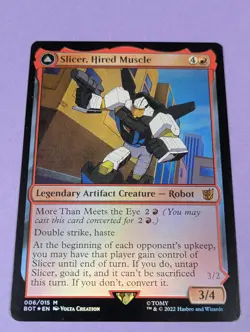 MTG: Slicer, Hired Muscle / Slicer, High-Speed Antagonist Foil 006/015 Mythic NM - Image 1
