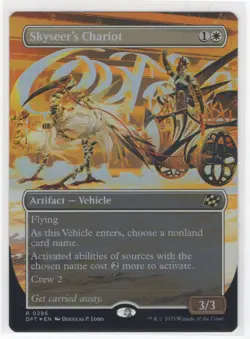 #296 2025 Aetherdrift Skyseer's Chariot Rare Borderless Foil - Image 1