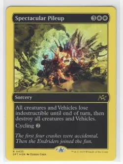 #433 2025 Aetherdrift First Place Foil Spectacular Pileup Rare - Image 1