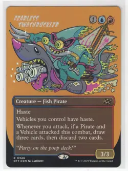 #346 2025 Aetherdrift Foil Fearless Swashbuckler Rare - Image 1