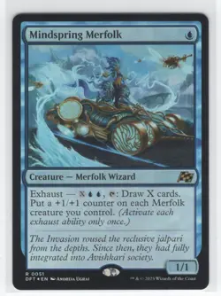 #51 2025 Magic Aetherdrift Mindspring Merfolk Rare Foil - Image 1