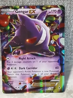 Pokemon TCG Gengar EX 34/119 Phantom Forces Ultra Rare Card - Image 1