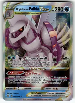 Origin Forme Palkia VSTAR 040/189 SWSH10: Astral Radiance NM Pokemon Card TCG - Image 1