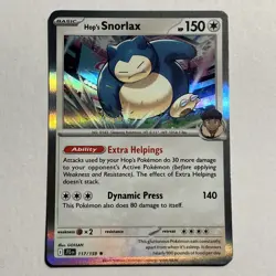 Pokemon Hop's Snorlax 117/159 Holo SV09: Journey Together - NM - Image 1