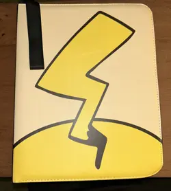 Pokemon Pikachu 9-Pocket Trading Card Binder Album - Yellow & Black - Image 1