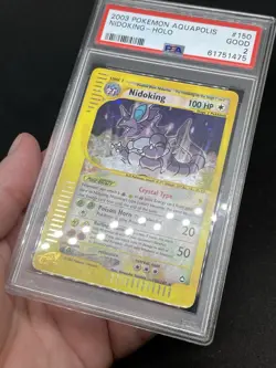 PSA 2 Pokemon Crystal Nidoking 150/147 Aquapolis Secret Rare Holo SWIRL - Image 3