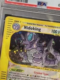 PSA 2 Pokemon Crystal Nidoking 150/147 Aquapolis Secret Rare Holo SWIRL - Image 4